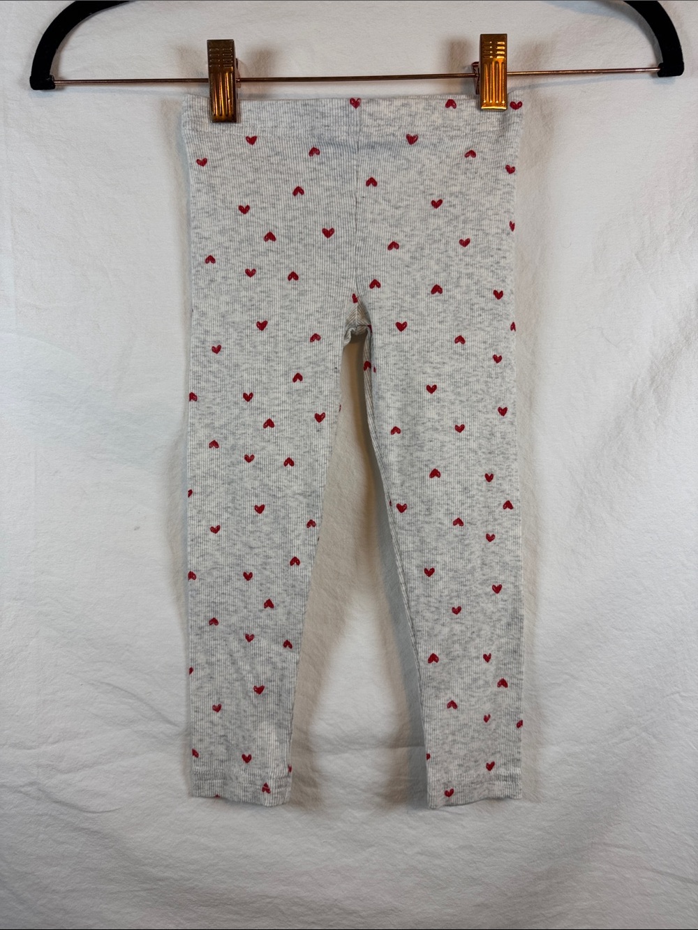 Carters Heart Leggings 3T